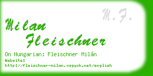 milan fleischner business card